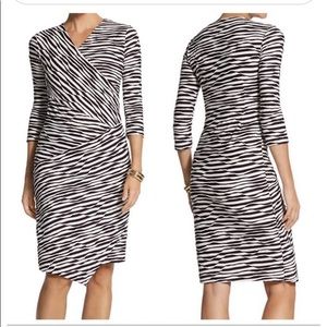 Chico's Black and White Asymmetrical Dress